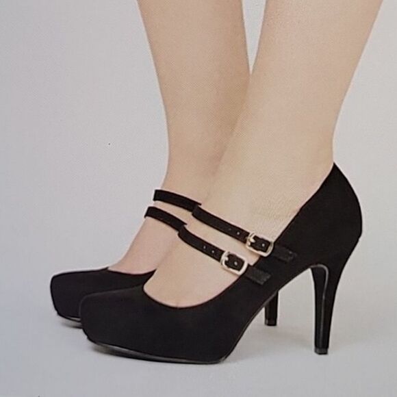 BRAND NEW JUSTFAB RAYNA DARK BLUE SUEDE MARY JANE STYLE WOMEN"S SHOE - Picture 15 of 15